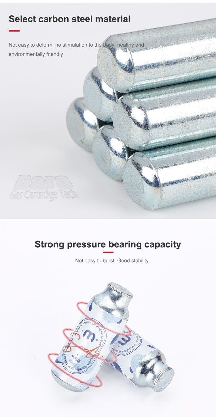 Food Grade CO2 Cartridges for Seltzer Water